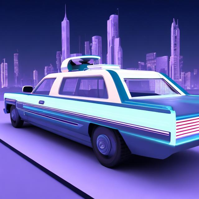 Prompt: Retro futuristic town car
