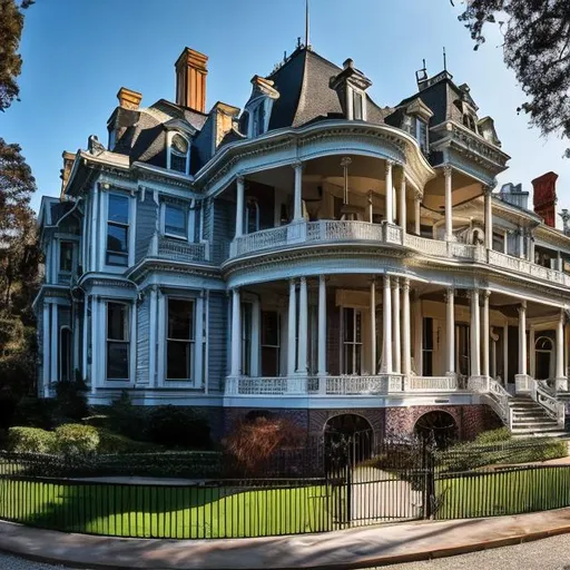 Prompt: American Victoria's style mansion 
