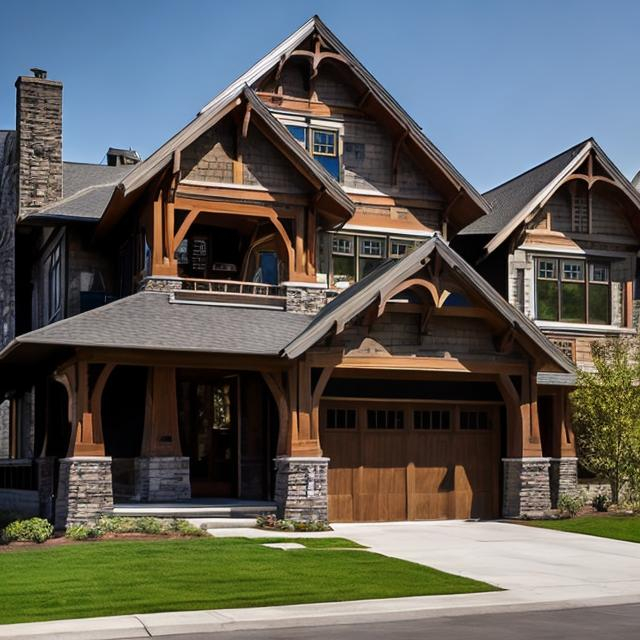 Prompt: American Craftsman style house