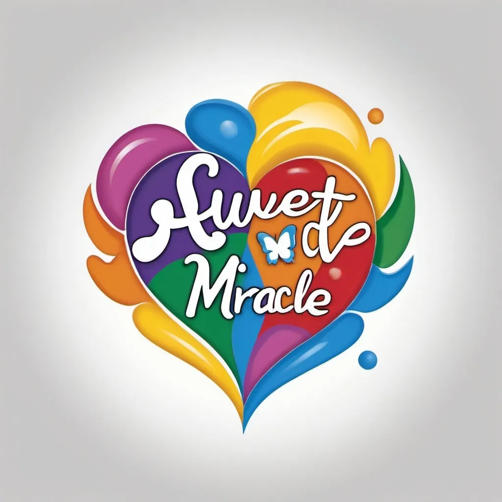 Prompt: Sweet miracle logo with autism colors