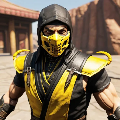 Prompt: scorpion from mortal Kombat 11