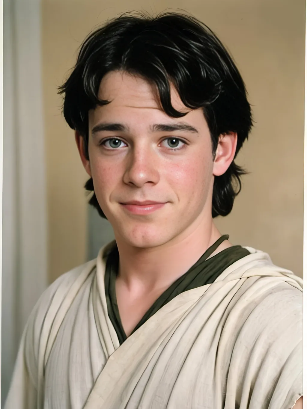 Prompt: A very young, 18 years old, Mathew Broderick, dressed as an ancient greek farmer