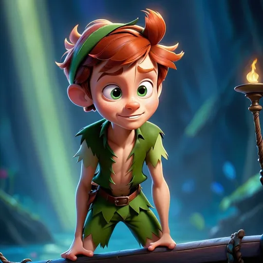 Prompt: Pixar animation style of Peter pan 