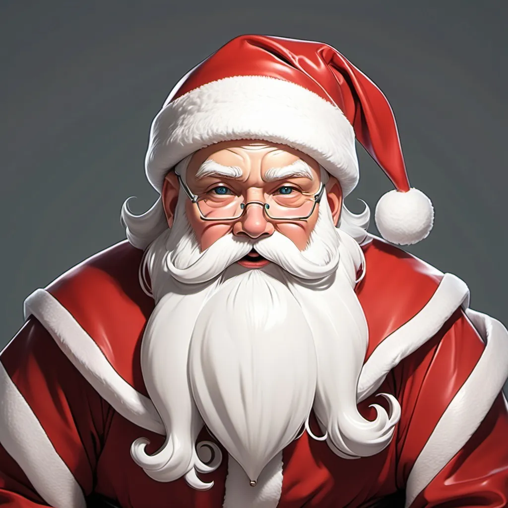 Prompt: Santa Claus, in the style of anime