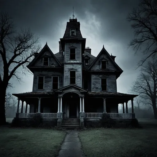 Prompt: scarry house
