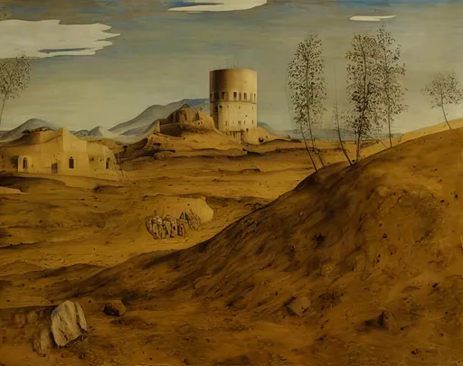 Prompt: ruined observatory landscape, vittore carpaccio, mongolian painting, ernst haeckel, georges lemmen, belmiro de almeida, mughal painting, mantegna, quantum tracing, composition is covered with smallest distinct looping lines, interlaced, low contrast, oxide texture, rust texture, ethereal hues, extremely finest linear surface texture, textured, hdr soft diffused light, sharp focus, extremely detailed fantasy intricate, 8k, dynamic lighting fantastic view, crisp quality, orderly Meticulous, intricate details, perfect quality, very best quality, smallest details, finest details, finest quality, 16 k.