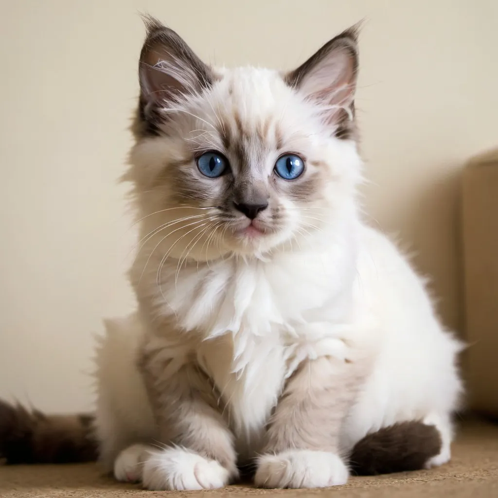 Prompt: A ragdoll kitten