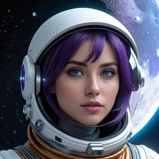 Prompt: {{UHD 8k 64k professional closeup highest quality best award-winning masterful stylized fantasy comic abstract style digital character-design masterpiece}} :: {{{{hyperrealistic hyperdetailed aesthetic attractive stunning feminine intense young adult forgotten-moon-colony spacefarer-woman love gazing directly at camera with dark purple hair and lightblue eyes wearing a retrofuturistic full spacesuit with glass-helmet}}} :: hyperrealistic perfect dramatic cinematic volumetric raytraced lighting, rtx, dlsr, depth of field, 30mm lens, 1/250s, f/2.8, ISO 300 --q 2 --s 500