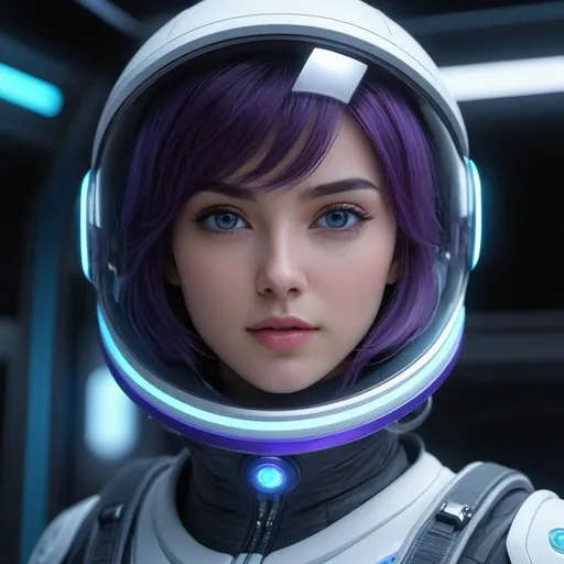 Prompt: {{UHD 8k 64k professional closeup highest quality best award-winning masterful stylized anime style digital character-design masterpiece}} :: {{{{hyperrealistic hyperdetailed aesthetic attractive stunning feminine intense young adult forgotten-moon-colony spacefarer-woman love gazing directly at camera with dark purple hair and lightblue eyes wearing a retrofuturistic full spacesuit with glass-helmet}}} :: hyperrealistic perfect dramatic cinematic volumetric raytraced lighting, rtx, dlsr, depth of field, 30mm lens, 1/250s, f/2.8, ISO 300 --q 2 --s 500