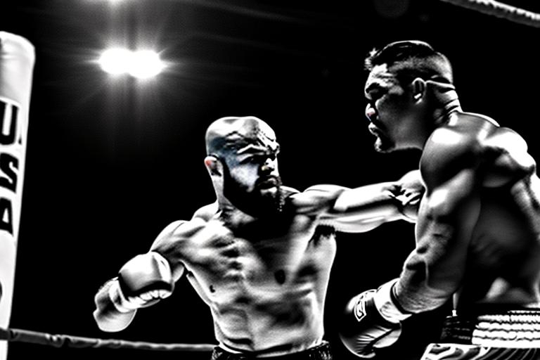 Prompt: Hyper fidelity, a scene of a Malang City male boxer punching his opponent's head, left hook punch, something out from face with splashing.Ultra-high definition (16K UHD), intricate details, masterpiece, professional photography, perfect anatomy.