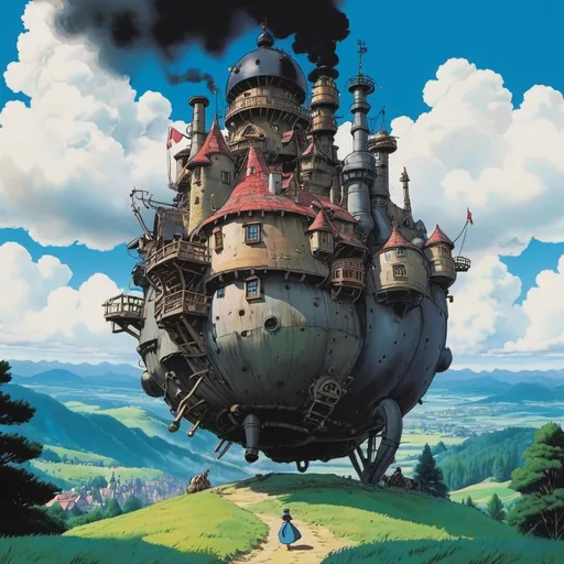 Prompt: Ghibli Howl's Moving Castle