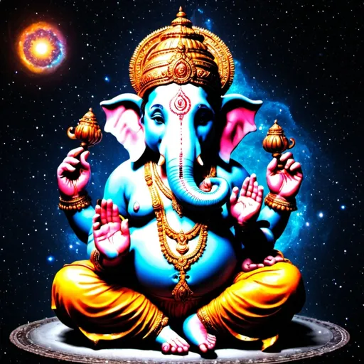 Prompt: Lord ganesh in universe 