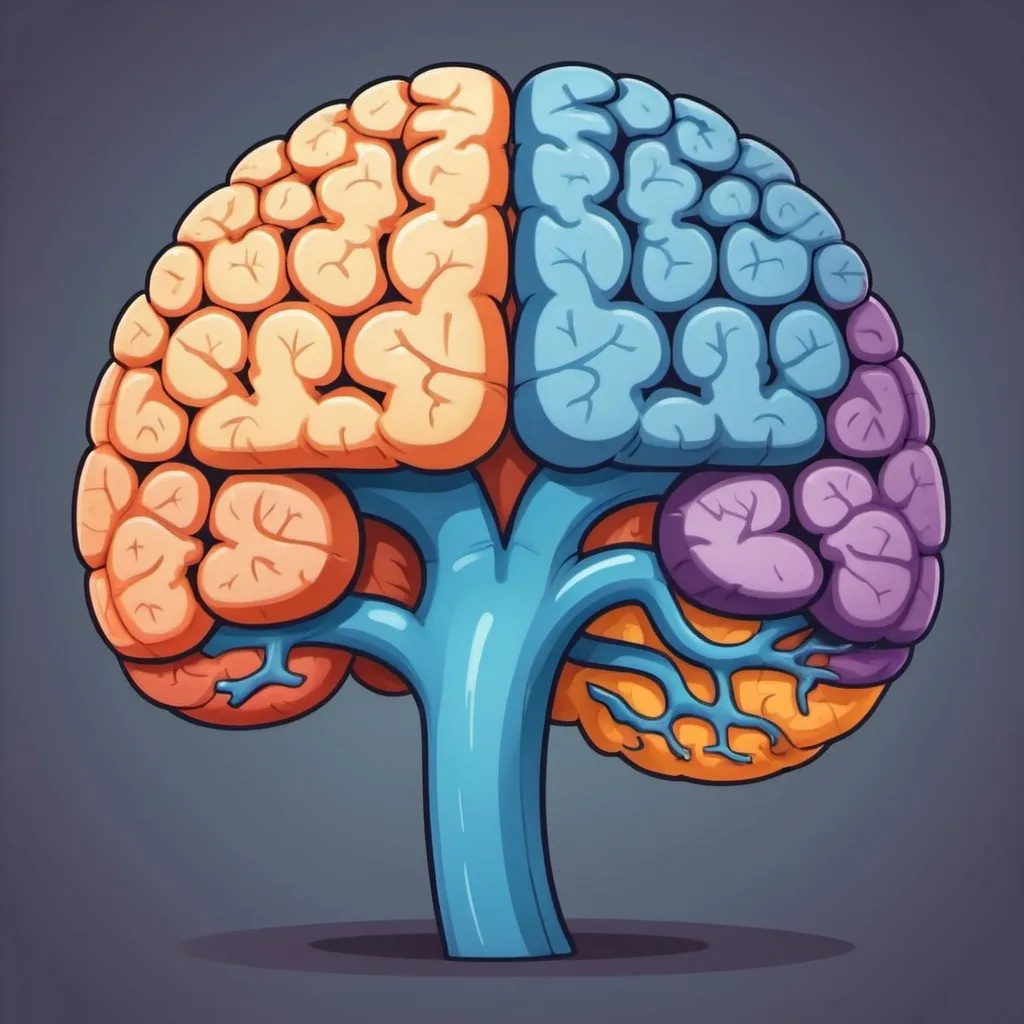 Prompt: A picture of cerebrum for elementary school students, cartoon style