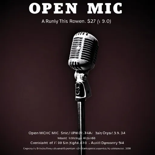 Prompt: A poster for open mic.