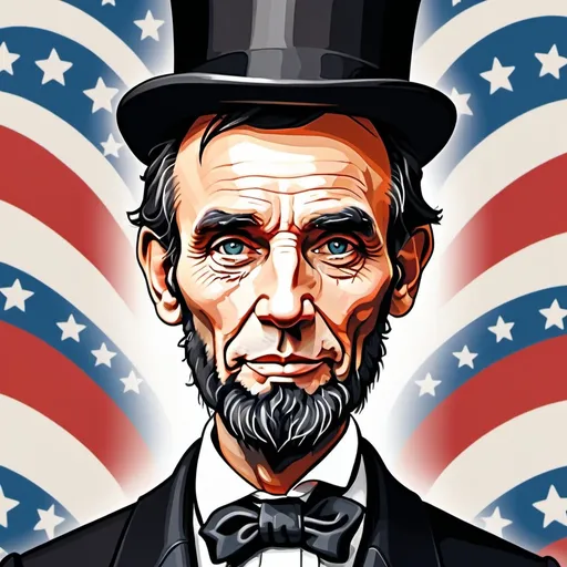 Prompt: cartoon portrait Abraham Lincoln