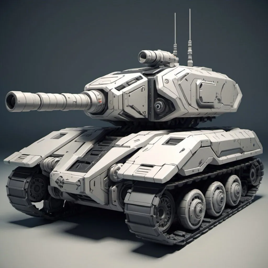 Prompt: Sci-fi Mecha Tank