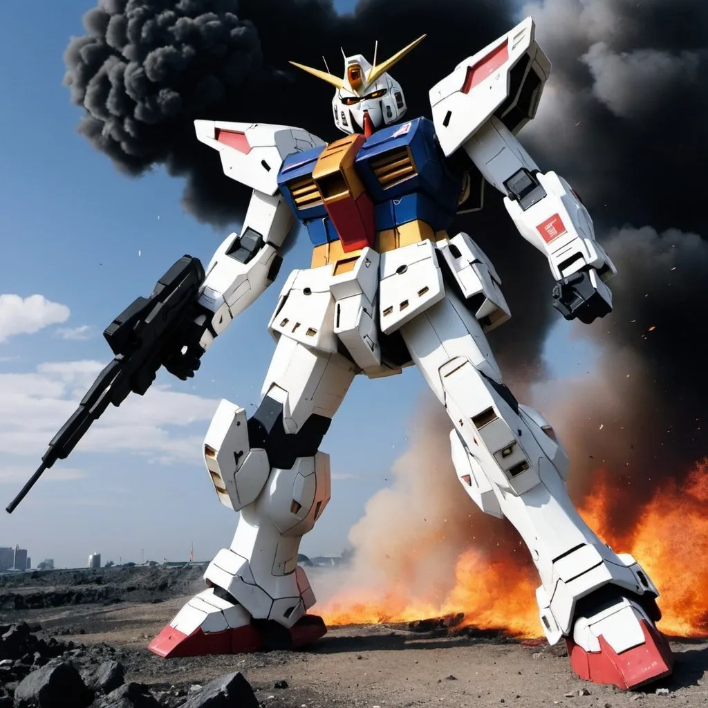 Prompt: Destroy gundam