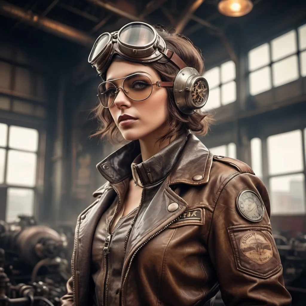 Prompt: Dieselpunk pilot 