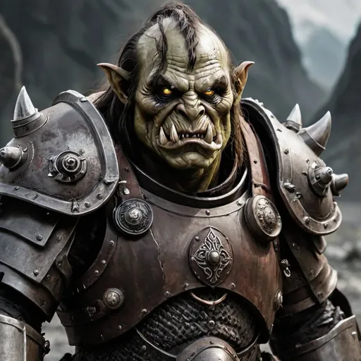 Prompt: Lord Of the Rings orc in power armor 