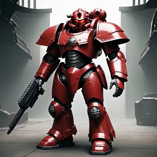 Prompt: Crimson Emperor in power armor 
