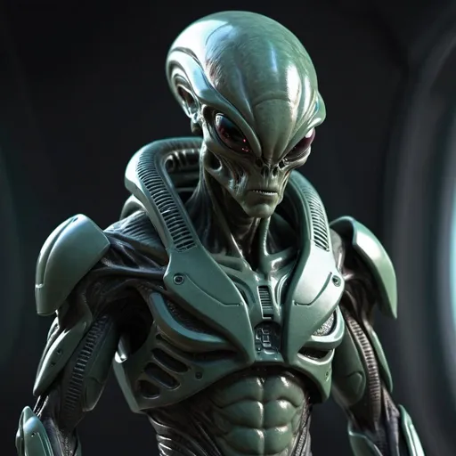 Prompt: Sci-fi alien soldier 