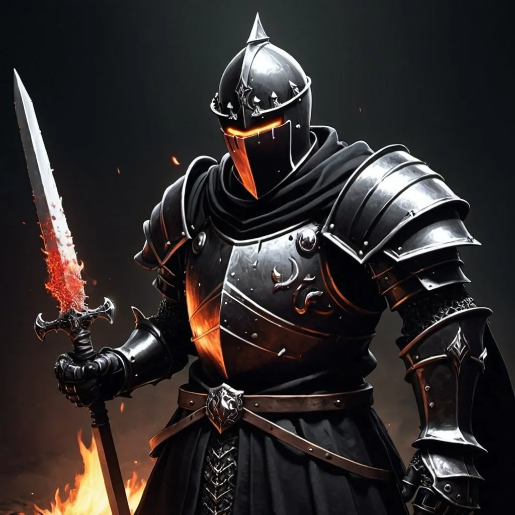 Prompt:  Dark soul knight 