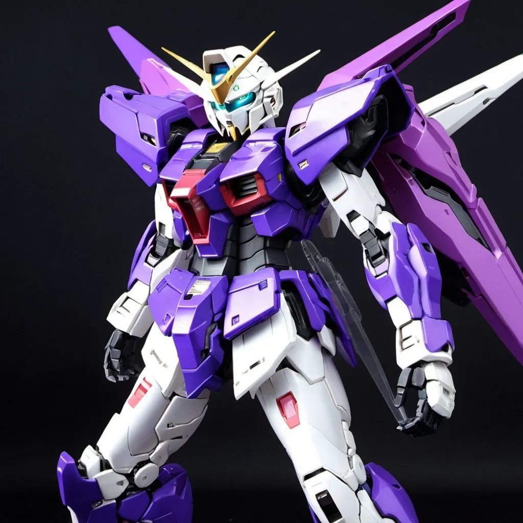 Prompt: Gundam exia in purple 