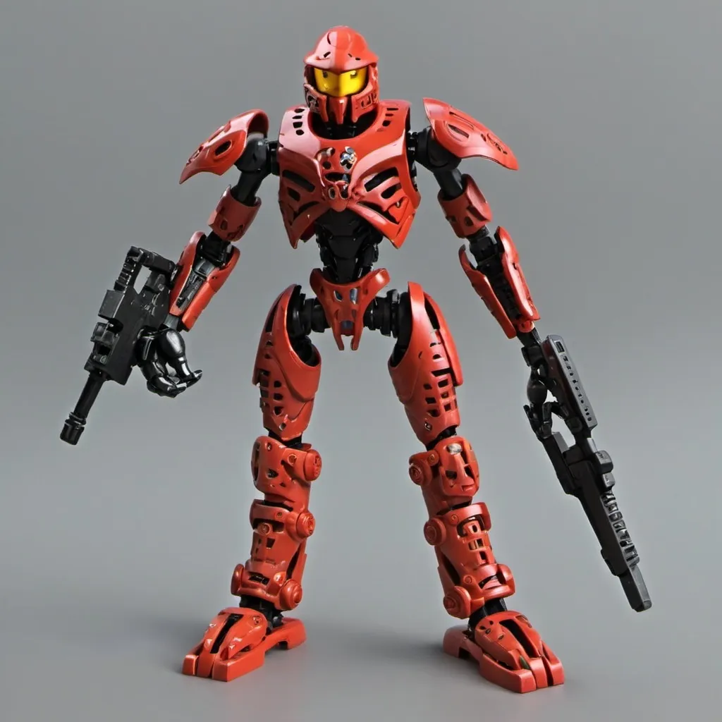 Prompt: Sci-fi Bionicle soldier