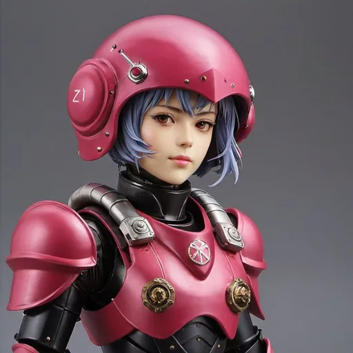 Prompt: Rose Zeon pilot with Knight helmet 