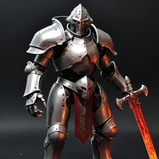 Prompt: Warforged hell knight 