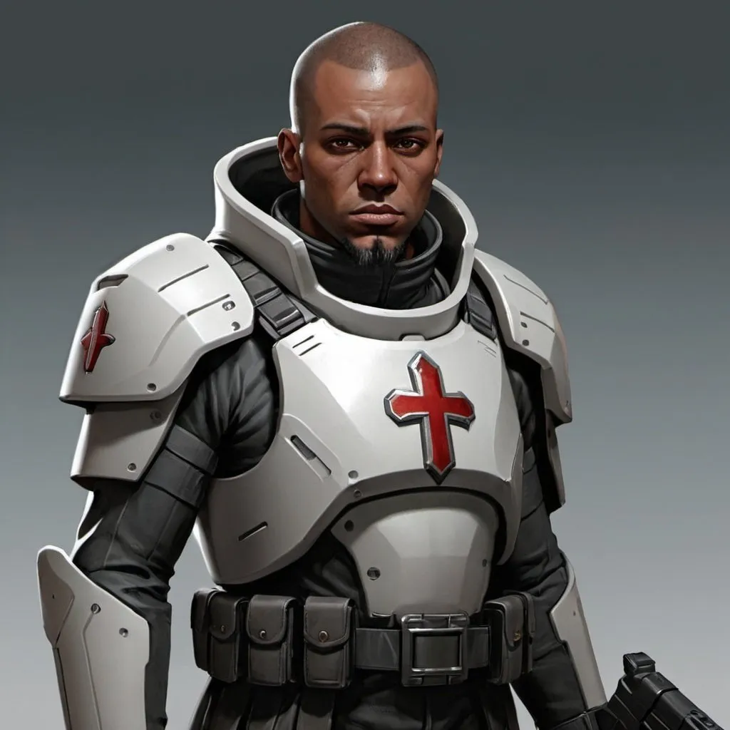 Prompt: Sci-fi bishop soldier