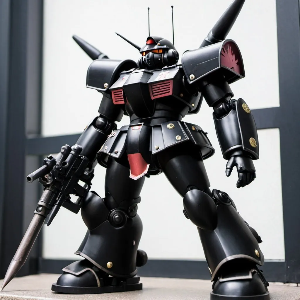 Prompt: Black zaku knight 