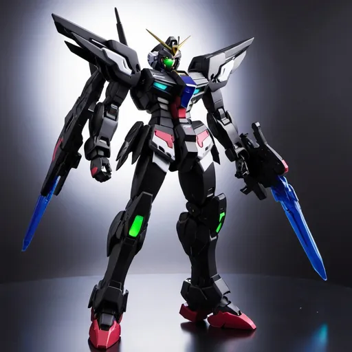 Prompt: Psycho Gundam exia in black