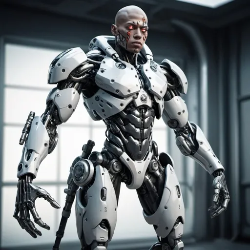 Prompt:  cyborg sci-fi soldier with four arms