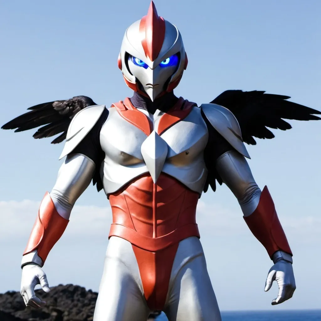 Prompt: Ultraman Raven 