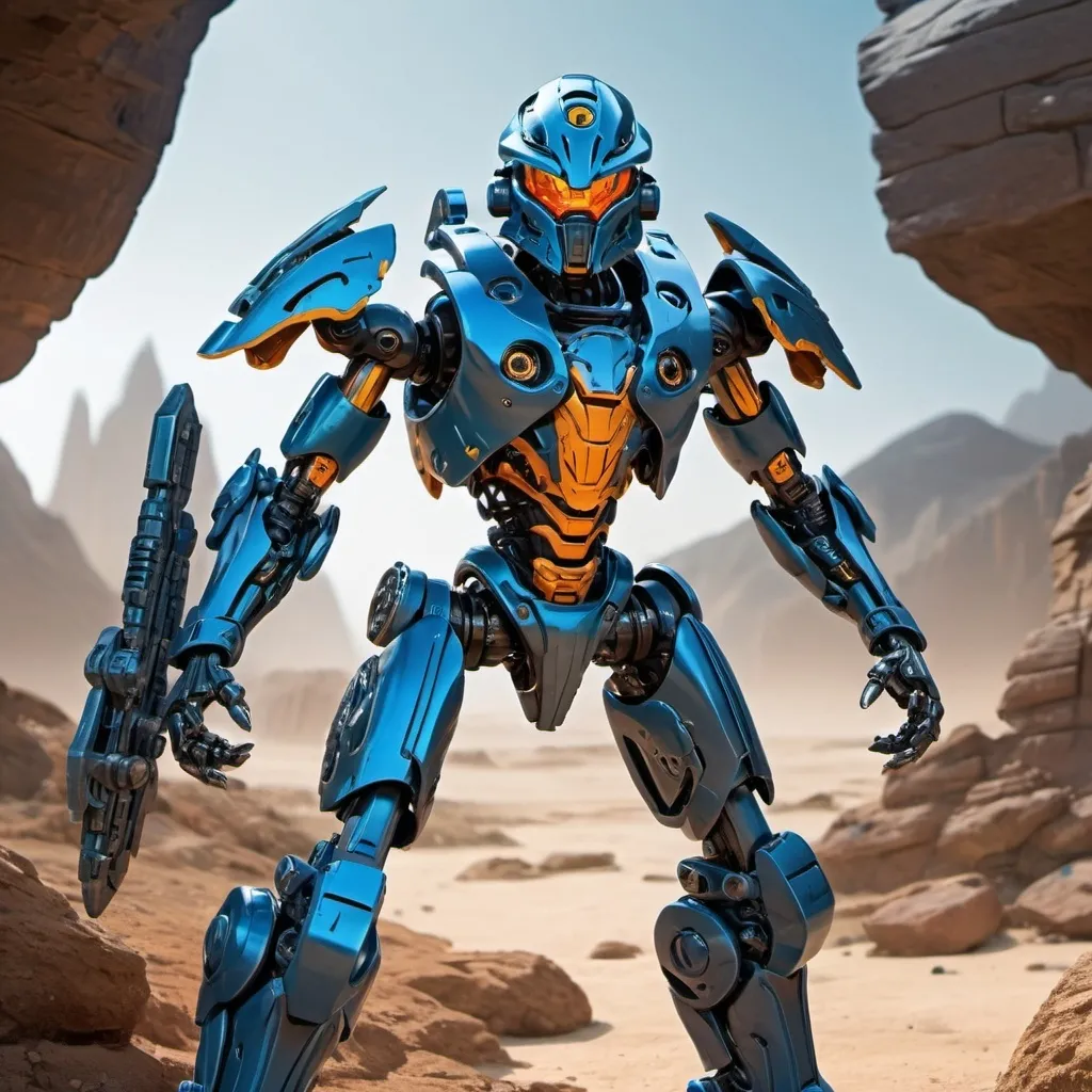 Prompt: Sci-fi Bionicle soldier