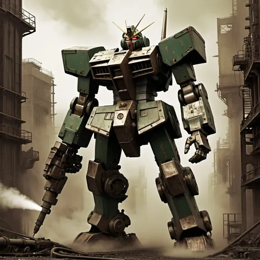 Prompt: Dieselpunk gundam