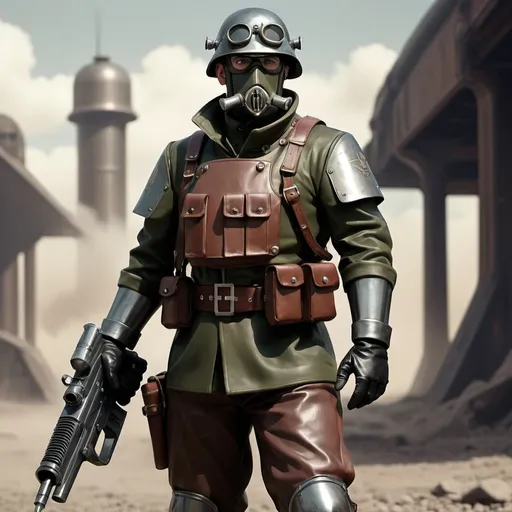 Prompt: Dieselpunk clone soldier 