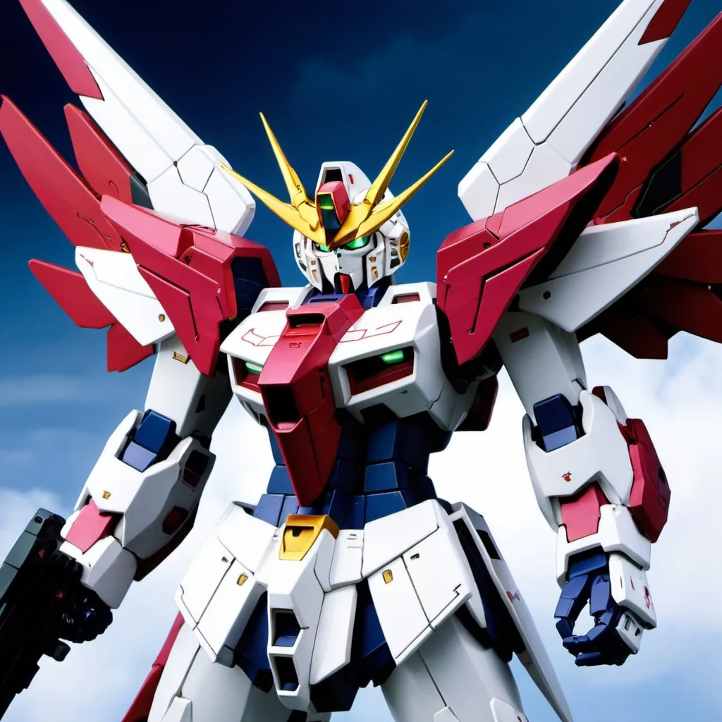 Prompt: Evil angel gundam 