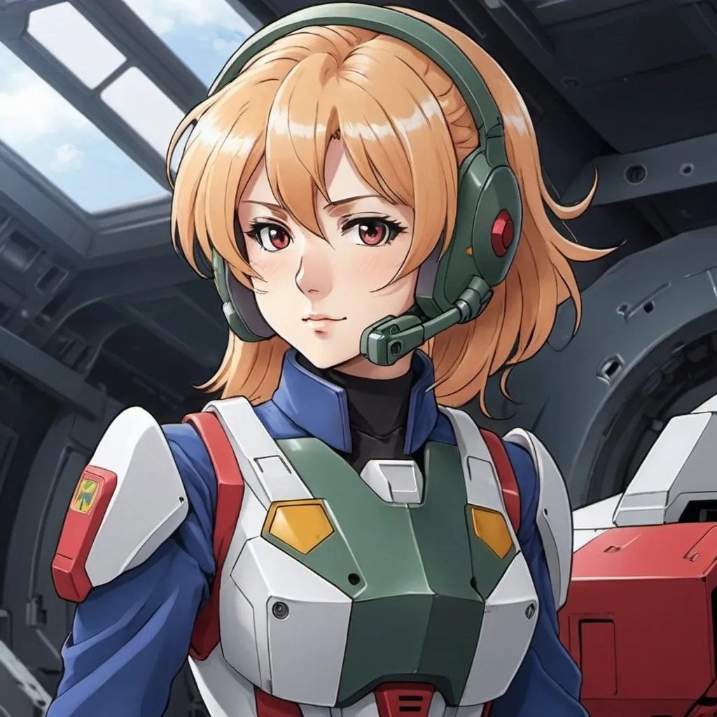 Prompt: Anime female gundam pilot 