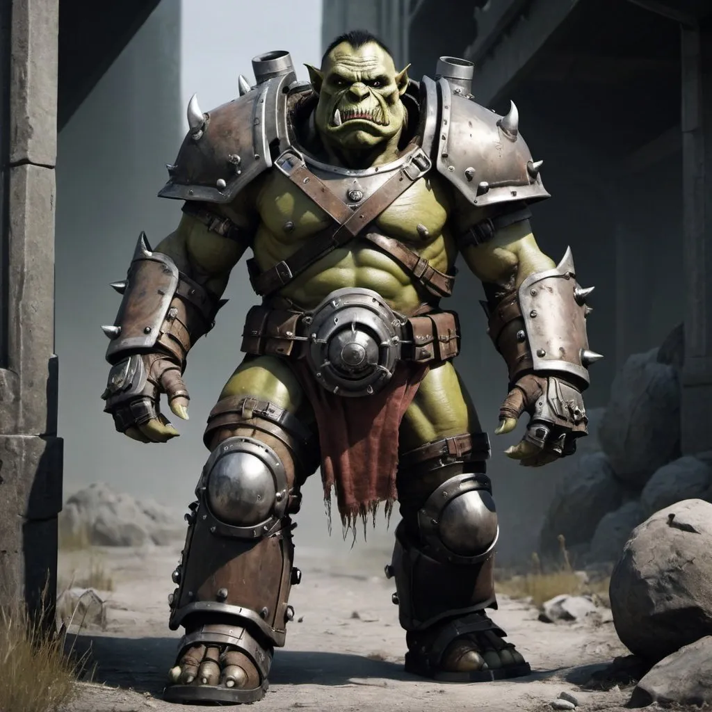 Prompt: Orc in power armor 