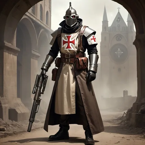 Prompt: Dieselpunk templar