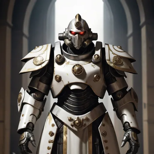 Prompt: Ra in priest power armor 