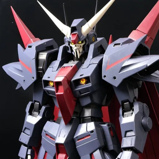 Prompt: Gundam reaper with horns 