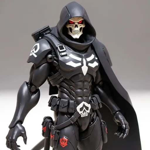 Prompt: Overwatch reaper soldier with shoulder cape 