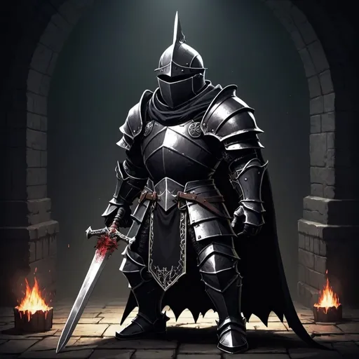 Prompt:  Dark soul knight 