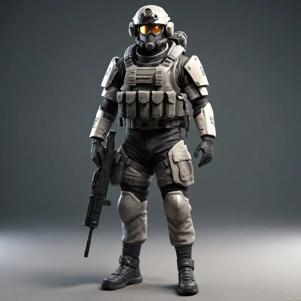 Prompt: Sci-fi soldier german