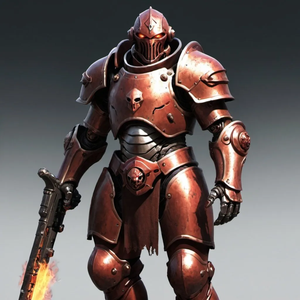 Prompt: Hell warforged soldier 