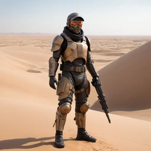 Prompt: Sci-fi soldier dune