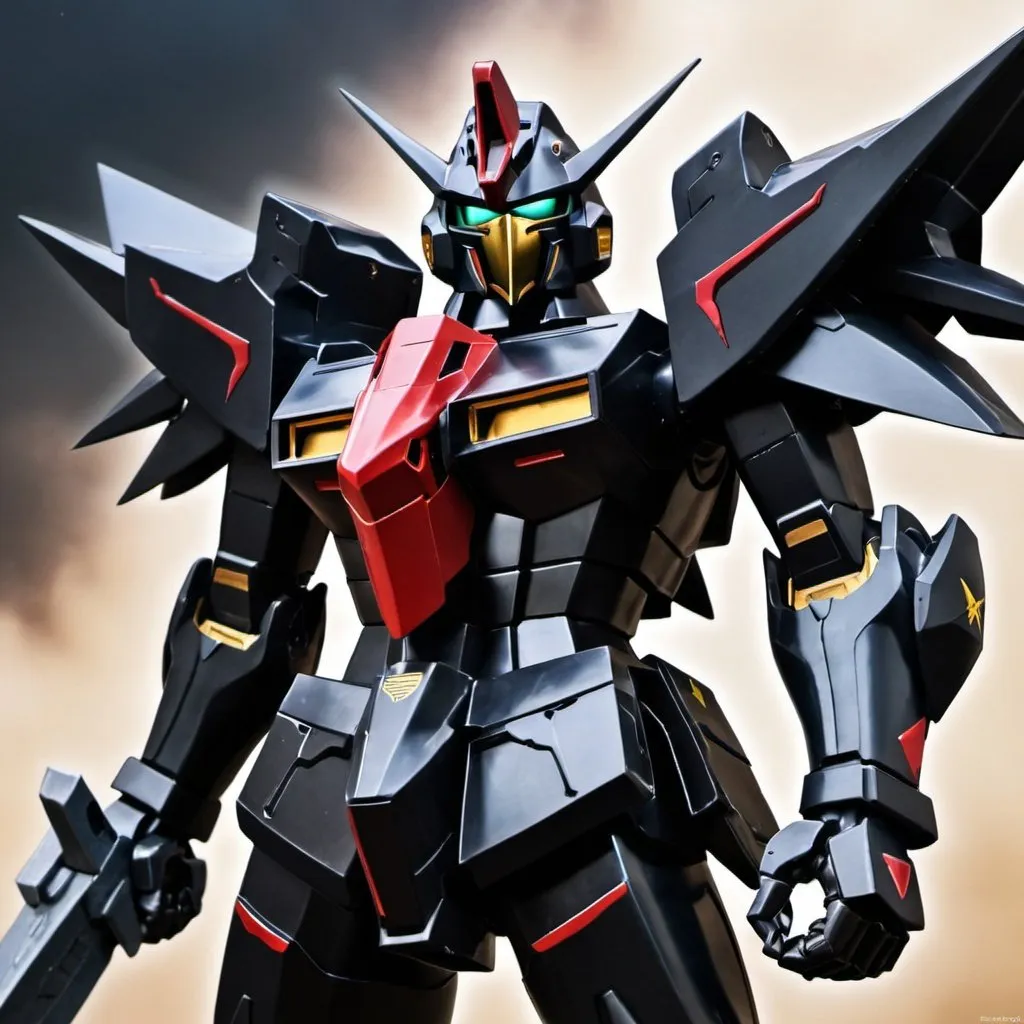 Prompt: Black knight gundam 